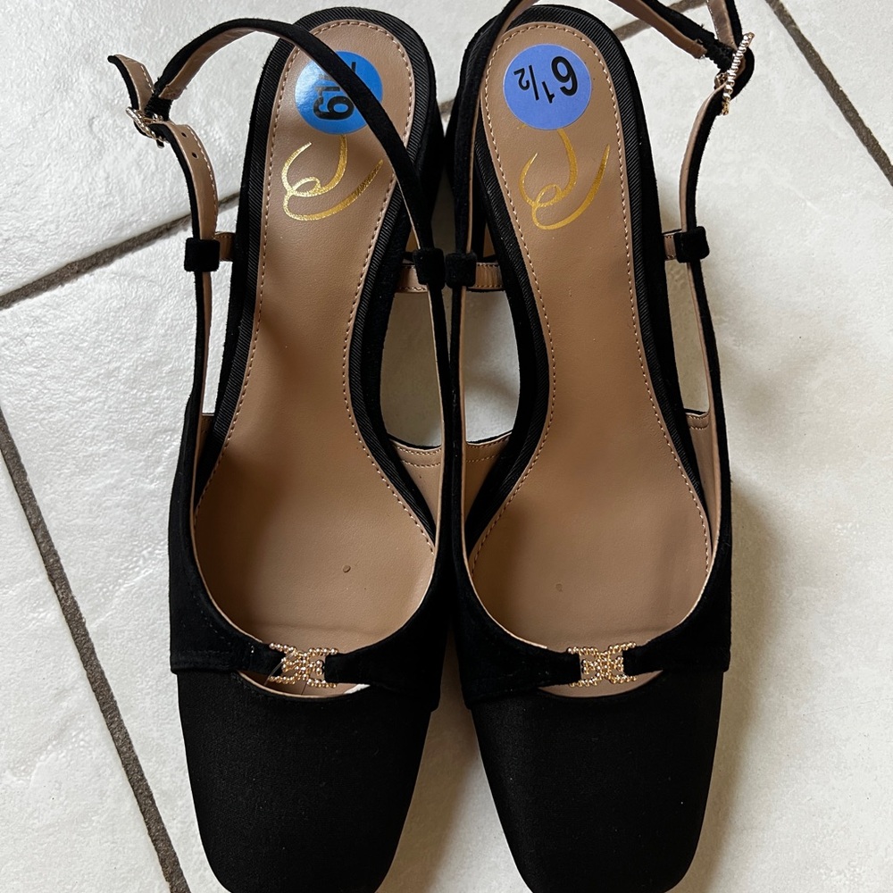Sam Edelman Tarra Black Slingback Heels